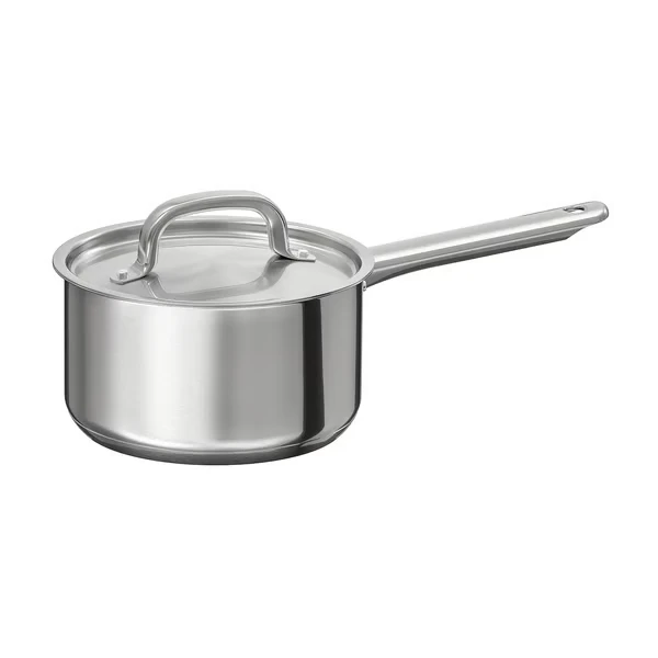 Saucepan with lid, stainless steel,