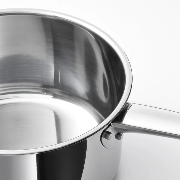 Saucepan with lid, stainless steel,
