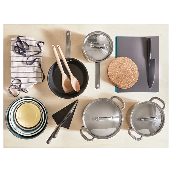 Saucepan with lid, stainless steel,