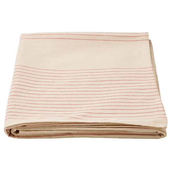 Tablecloth, stripe pattern red/natural,