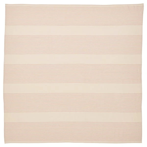 Tablecloth, stripe pattern red/natural,