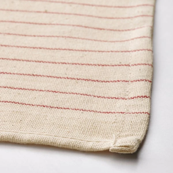 Tablecloth, stripe pattern red/natural,