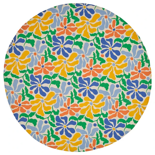 Tablecloth, multicolour round,