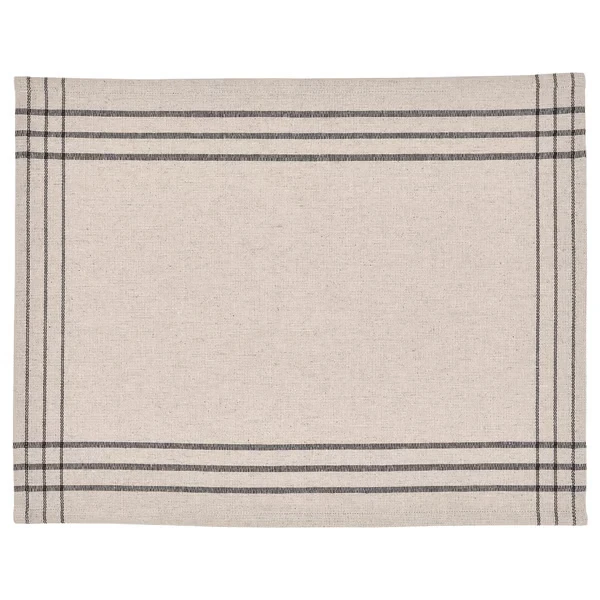 Place mat, dark grey/natural,