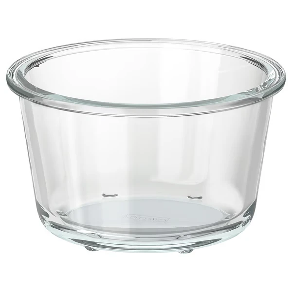 Food container, round/glass,
