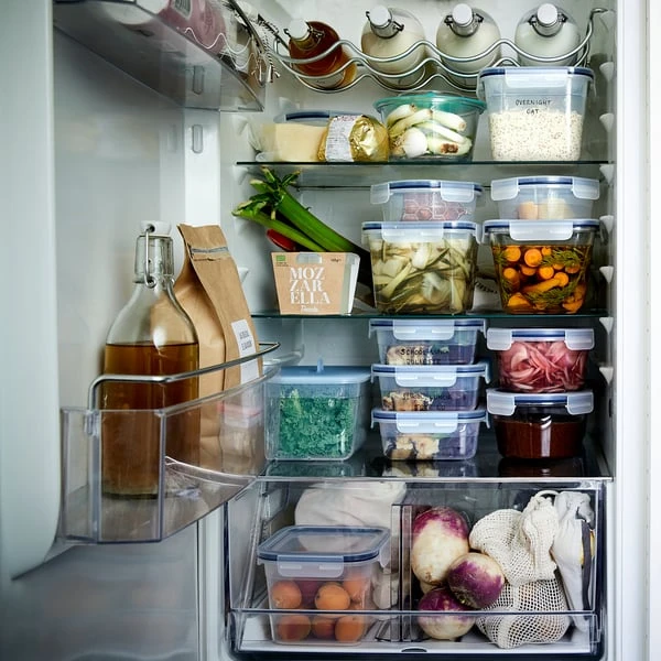 Food container, round/glass,