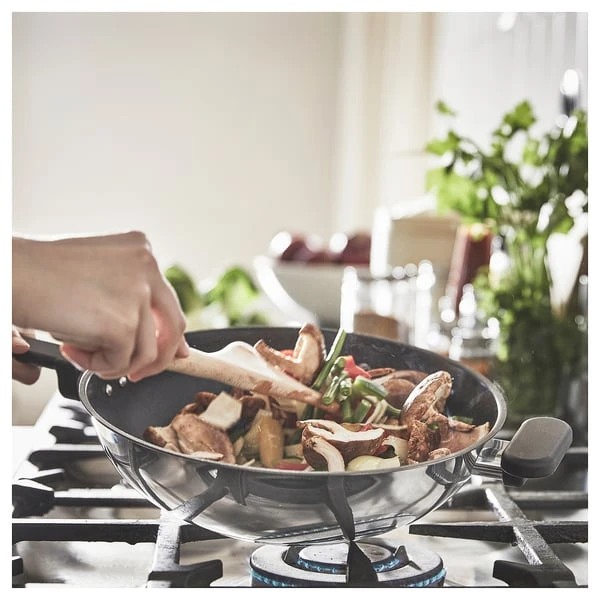 Wok, non-stick coating/stainless steel,