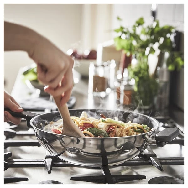 Wok, non-stick coating/stainless steel,