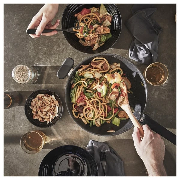 Wok, non-stick coating/stainless steel,
