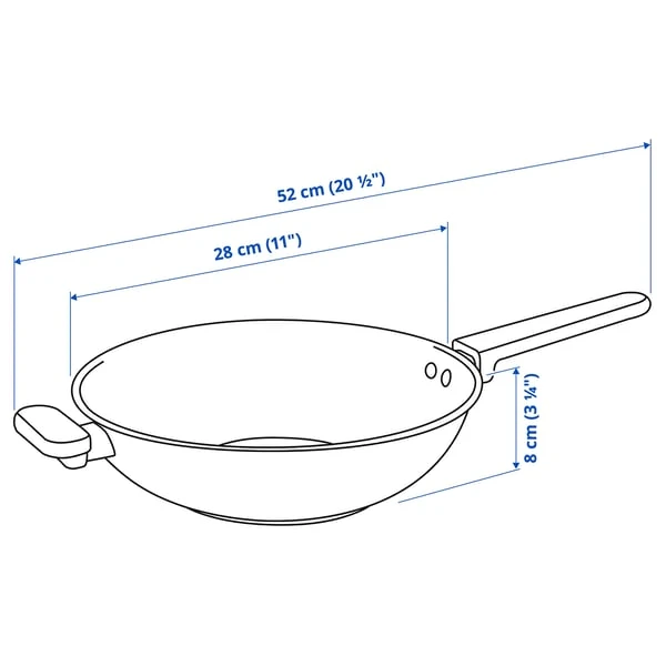 Wok, non-stick coating/stainless steel,