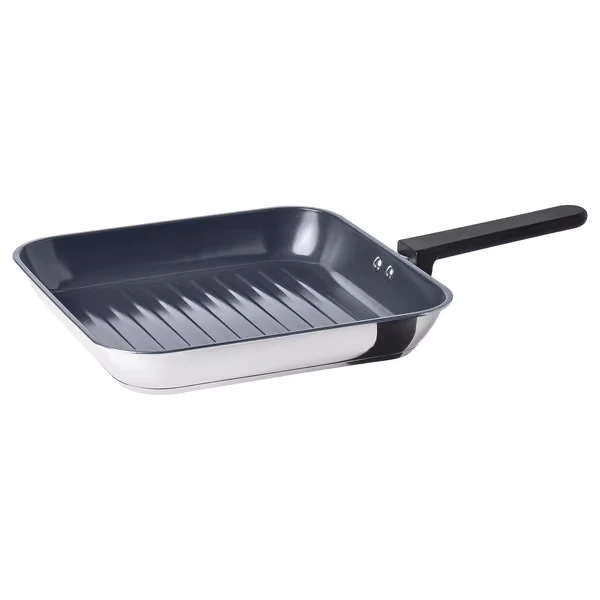 Grill pan, non-stick coating/stainless steel,