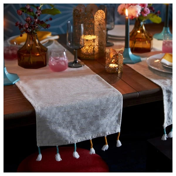 مفرش طاولة, بيج,
