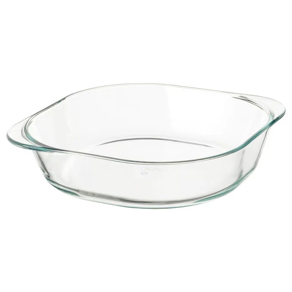 Oven dish, clear glass,