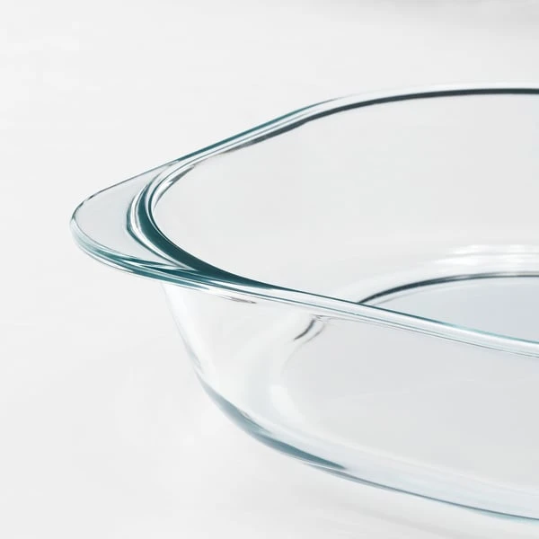 Oven dish, clear glass,