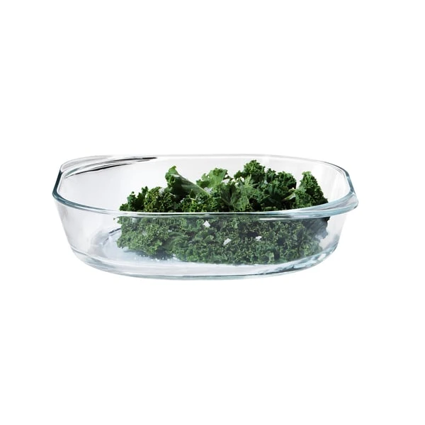 Oven dish, clear glass,
