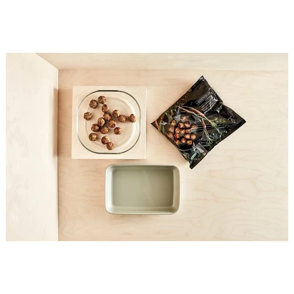 Oven dish, clear glass,