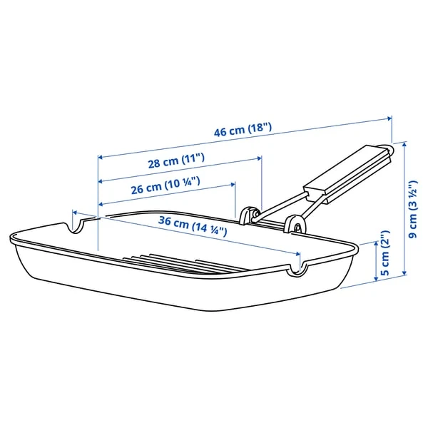 Grill pan, non-stick coating,