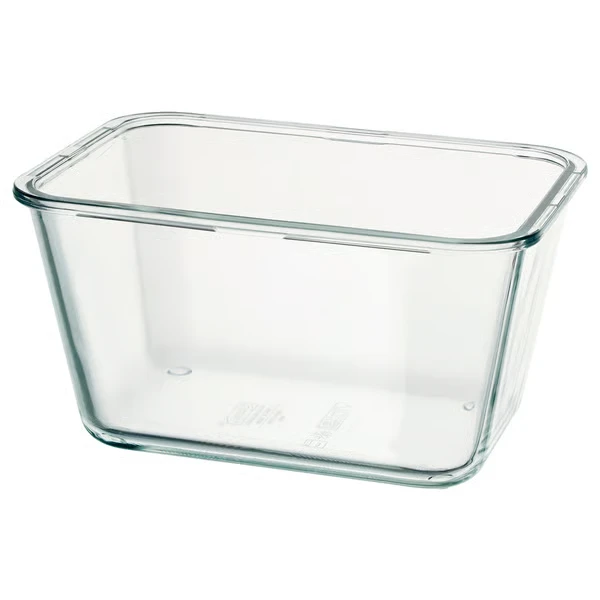 Food container, rectangular/glass,