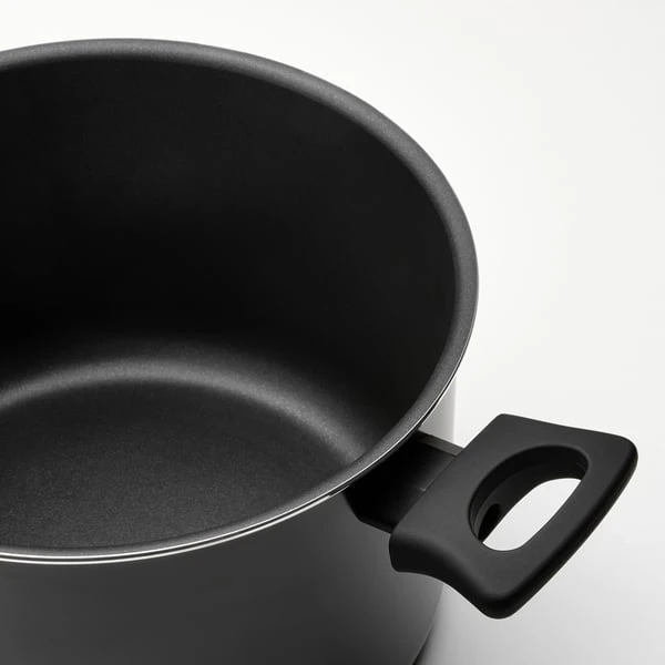 قدر مع غطاء, أسود,