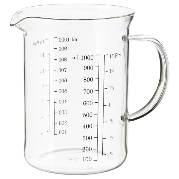 Measuring jug, glass,