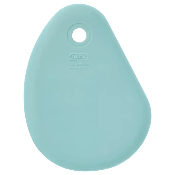 Bowl scraper, silicone/light blue