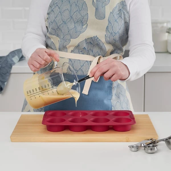 Muffin mould, dark red,