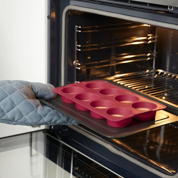 Muffin mould, dark red,