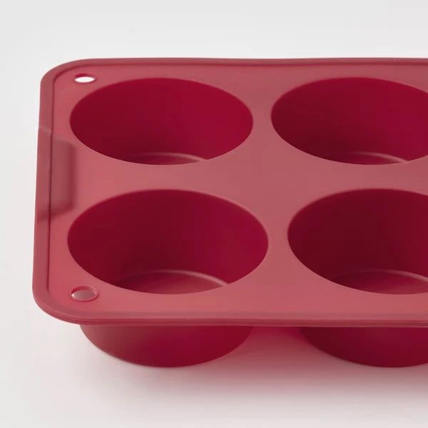 Muffin mould, dark red,