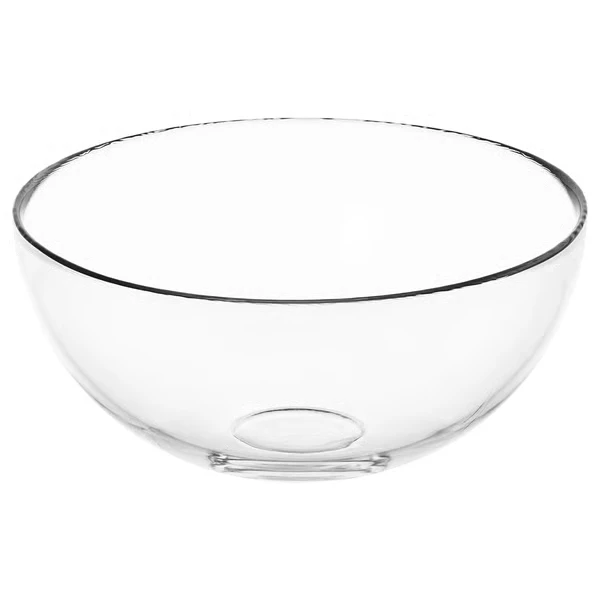 Serving bowl, clear glass,