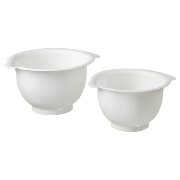 Mixing bowl, set of 2, white