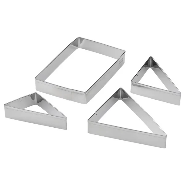Cookie cutter, set of 4, stainless steel
