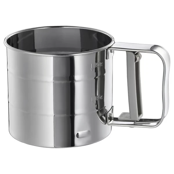 Flour sifter, stainless steel