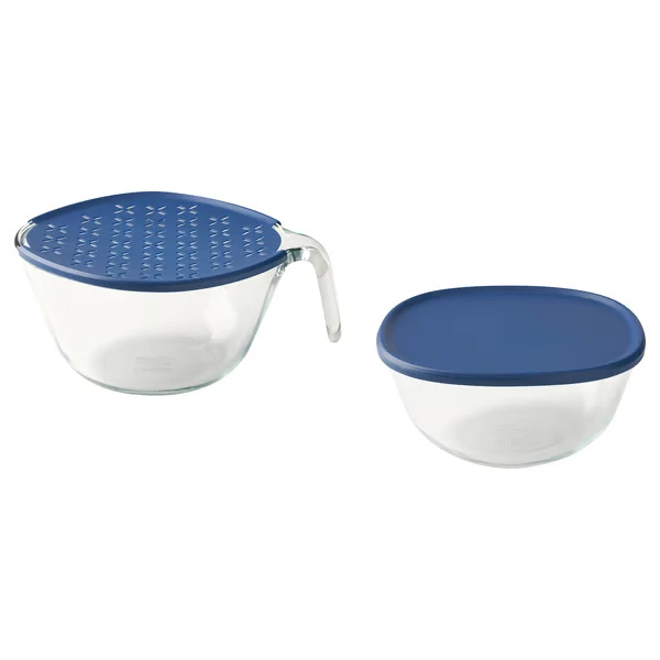 Bowl with lid, set of 2