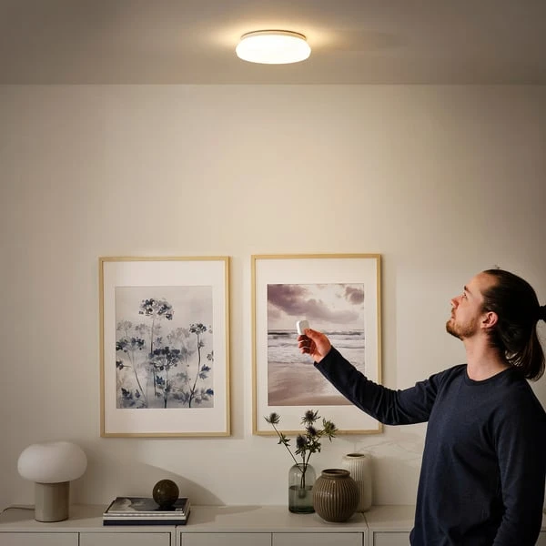 مصباح LED سقف/حائط, ذكي قابل للخفت لاسلكي/أبيض دافىء أبيض,
