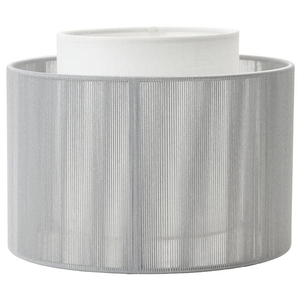 Shade for speaker lamp base, textile/white