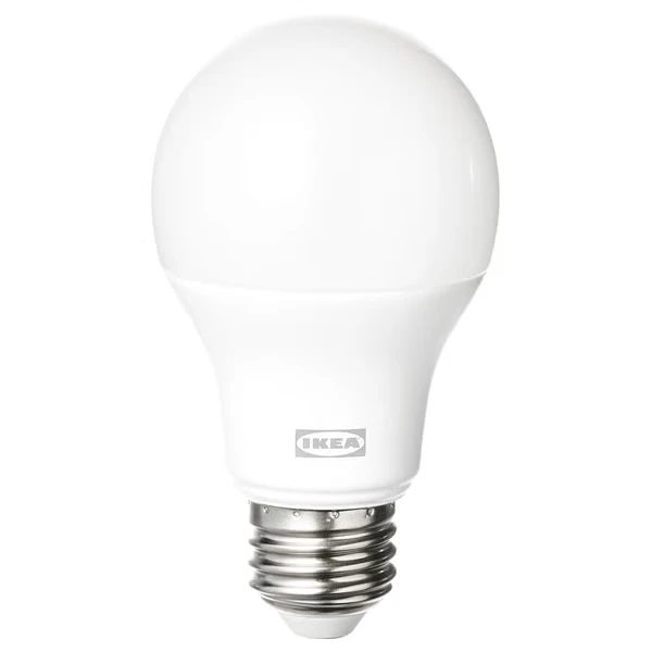 لمبة LED E27 806 لومن, قابل للخفت لاسلكي طيف أبيض وملون/كروي أبيض أوبال