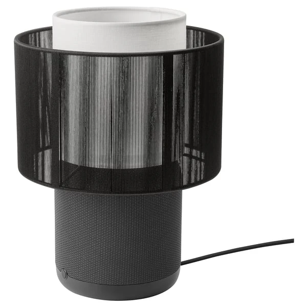 Speaker lamp base with WiFi, black/smart
