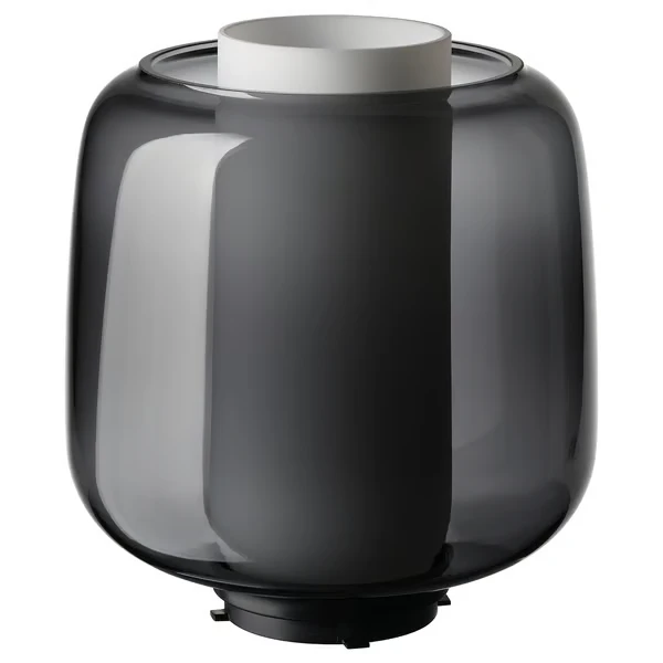 Shade for speaker lamp base, glass/black
