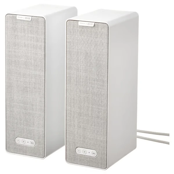 Wi-Fi bookshelf speakers, white/set of 2 gen 2
