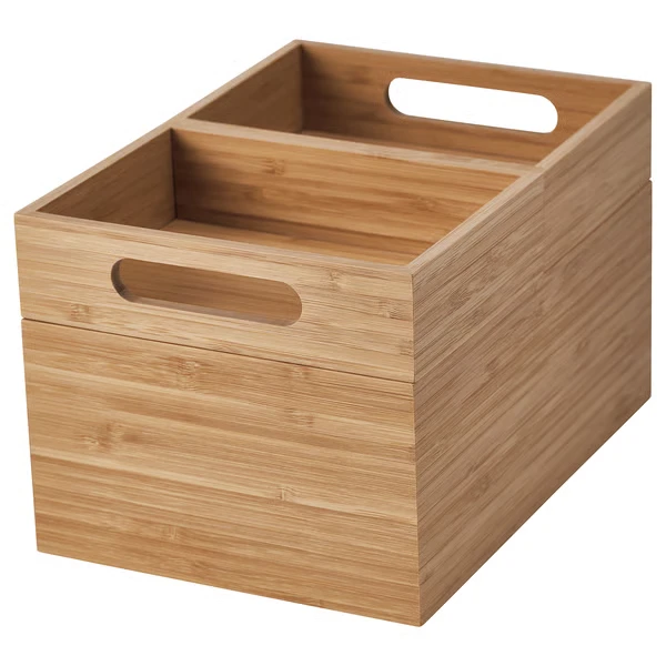 Box, set of 3, bamboo,
