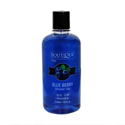 Boutique Cosmetics Blueberry Shower Gel 500ml – Gentle Cleansing and Refreshing Scent