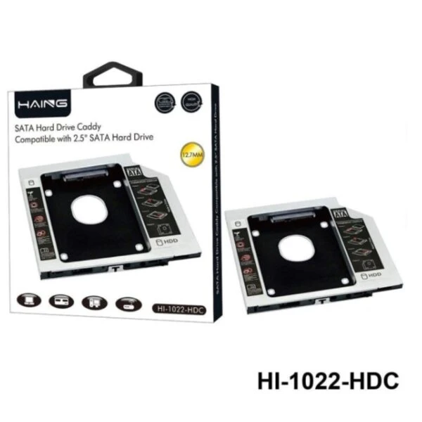 HAING HI-1022-HDC SATA Hard Drive Caddy Compatible with 2.5″ SATA Hard Drive 12.7MM