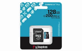 Kingston 128GB Canvas GO! بالإضافة إلى microSD - ما يصل إلى 200 ميجابايت/ثانية قراءة - SDCG4/128GB