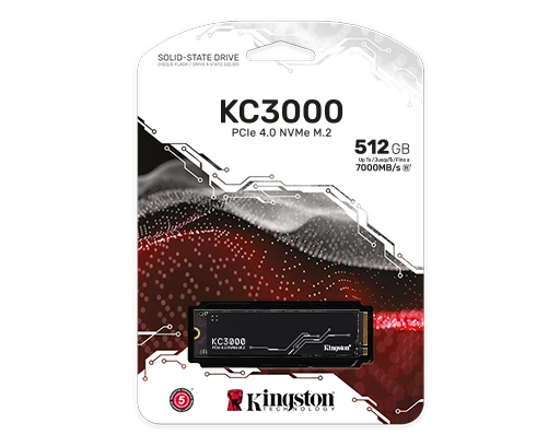 Kingston KC3000 512GB capacity  7,000MB/s Read  3,900MB/s Write PCIe 4.0