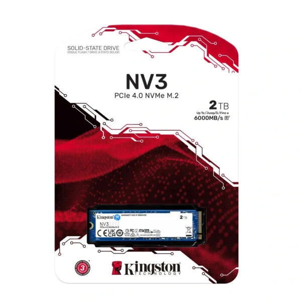 Kingston NV3 2TB M.2 2280 NVMe SSD | PCIe 4.0 Gen 4×4 | Up to 6000 MB/s
