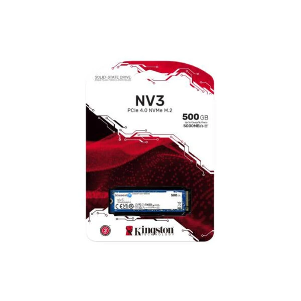 Kingston NV3 500GB M.2 2280 NVMe SSD | PCIe 4.0 Gen 4×4 | Up to 5000 MB/s