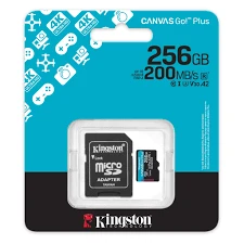 Kingston 256GB Canvas Go! Plus microSD – up to 200MB/s read – SDCG4/256GB