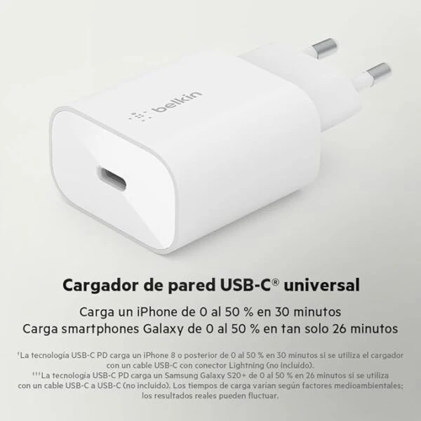 Belkin BoostCharge USB-C PD 3.0 PPS Wall Charger 25W