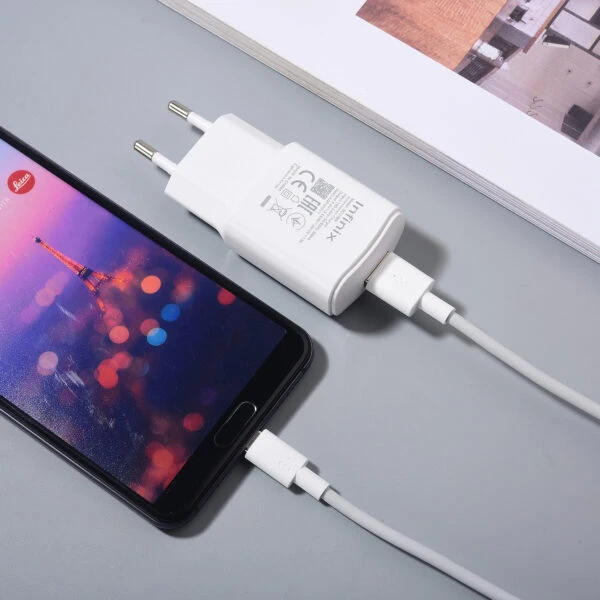 Infinix XC09 18W Charger 9V2A Fast Charging Power Adapter 6A USB Type C Cable
