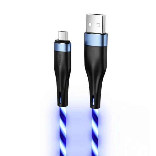 JOYROOM 2.4A Micro USB Intelligent Light Control Streamer Charging Data Cable,1.2m
